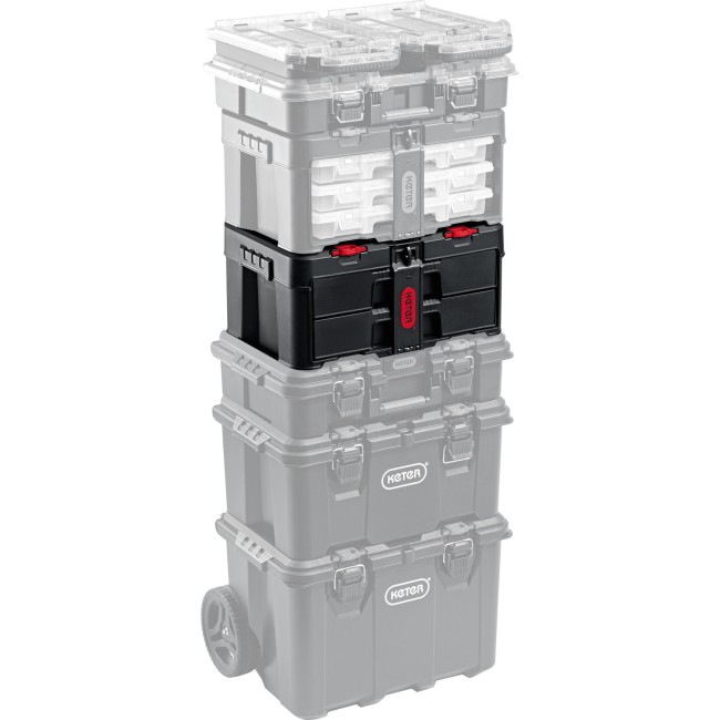 KETER STACKNROLL, 481 х 332 х 233 мм, (19″), пластиковый ящик с выдвижными полками (38407) KETER STACKNROLL, 481 х 332 х 233 мм, (19″), пластиковый ящик с выдвижными полками (38407)