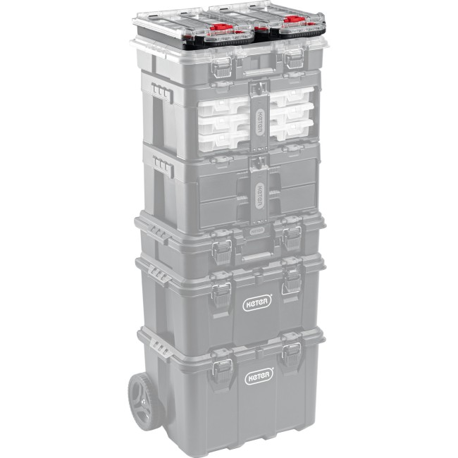 KETER STACKNROLL, 242 х 388 х 78 мм, (10″), пластиковый органайзер с 15 регулируемыми ячейками (38408)