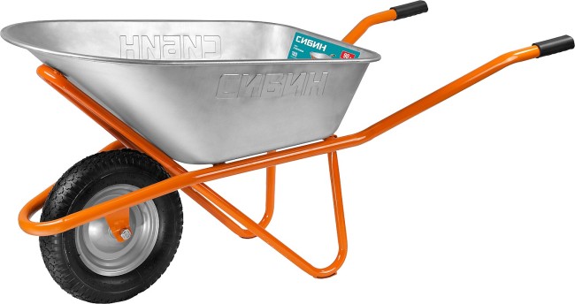 СИБИН СТ-12, 90 л, 180 кг, одноколесная, оцинкованная сталь, строительная тачка (39904) СИБИН СТ-12, 90 л, 180 кг, одноколесная, оцинкованная сталь, строительная тачка (39904)