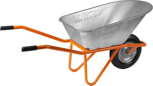 СИБИН СТ-12, 90 л, 180 кг, одноколесная, оцинкованная сталь, строительная тачка (39904) СИБИН СТ-12, 90 л, 180 кг, одноколесная, оцинкованная сталь, строительная тачка (39904)