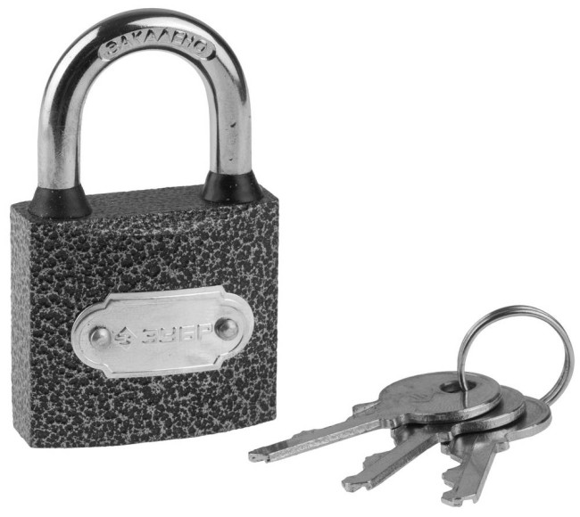 ЗУБР 38 мм, металлический корпус, навесной замок (3712-38) ЗУБР 38 мм, металлический корпус, навесной замок (3712-38)