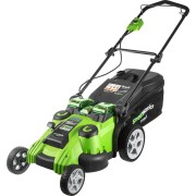 Газонокосилка аккумуляторная GreenWorks TwinForce G40LM49DB, 40V, 49 см, c 1хАКБ 4 Ач c USB и ЗУ 2500207USB4