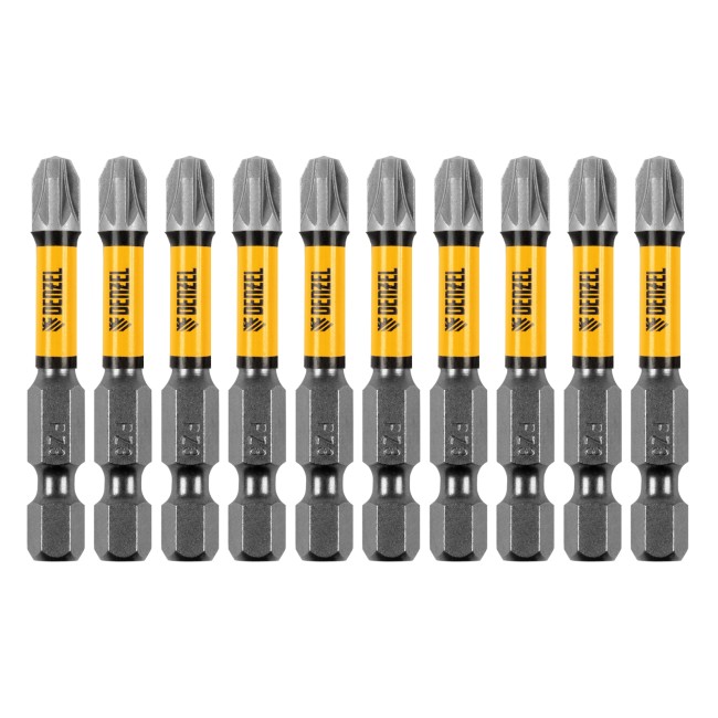 Бита IMPACT, PZ3x50 мм, лазерная обработка шлица, сталь S2, 10 шт., Е 6,3 Denzel Бита IMPACT, PZ3x50 мм, лазерная обработка шлица, сталь S2, 10 шт., Е 6,3 Denzel