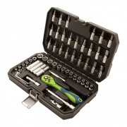 Набор инструментов 56 предметов, CrV, 1/4" Сибртех Набор инструментов 56 предметов, CrV, 1/4" Сибртех