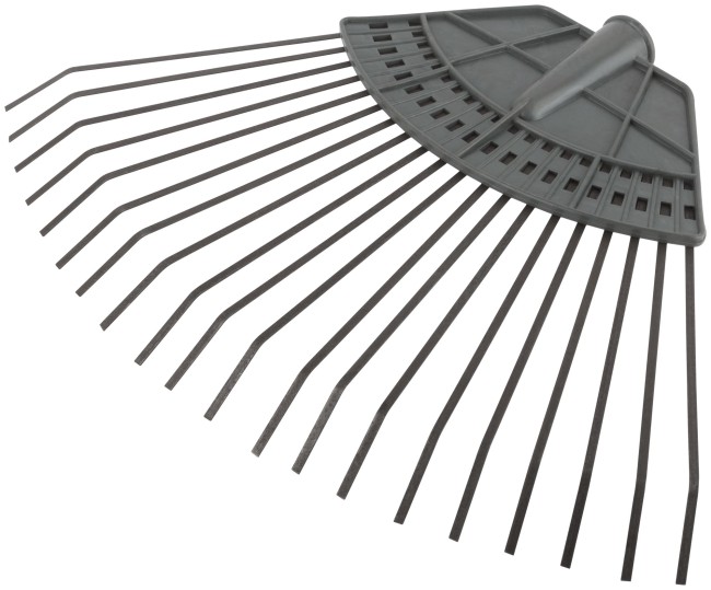 Грабли веерные пластинчатые (пластмассовая основа),20 зубьев, 310х450 мм, без черенка