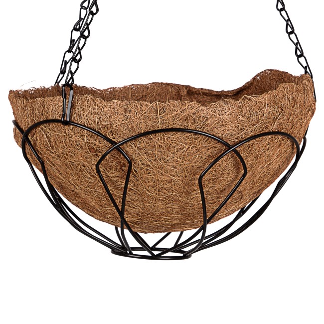 Подвесное кашпо, 25 см, с кокосовой корзиной Palisad Подвесное кашпо, 25 см, с кокосовой корзиной Palisad
