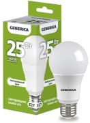 Лампа светодиодная A65 груша 25Вт 230В 4000К E27 | LL-A65-25-230-40-E27-G | GENERICA Лампа светодиодная A65 груша 25Вт 230В 4000К E27 | LL-A65-25-230-40-E27-G | GENERICA