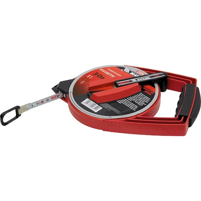 Рулетка геодезическая, 50 м х 12,5 мм, металлическая лента, закрытый корпус Matrix Рулетка геодезическая, 50 м х 12,5 мм, металлическая лента, закрытый корпус Matrix
