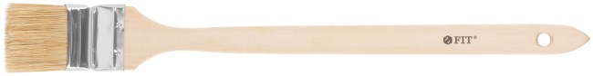 Кисть радиаторная, натуральная светлая щетина, деревянная ручка  2" (50 мм)