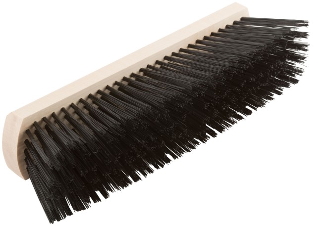 Щетка для пола деревянная овальная (тротуарная), 6-ти рядная, 275 мм