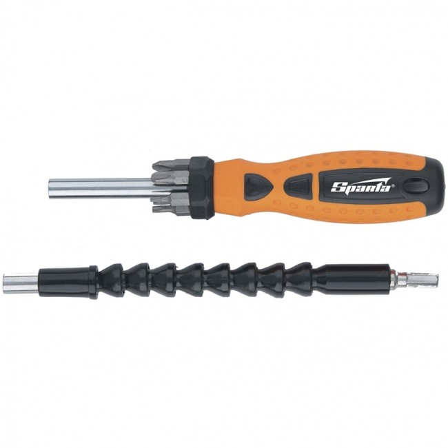 Отвертка телескопическая, набор бит, гибкий привод, 8 шт, Sparta Отвертка телескопическая, набор бит, гибкий привод, 8 шт, Sparta