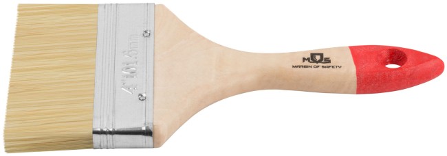 Кисть флейцевая, натур. cветлая щетина, деревянная ручка 4" (100 мм) Кисть флейцевая, натур. cветлая щетина, деревянная ручка 4" (100 мм)