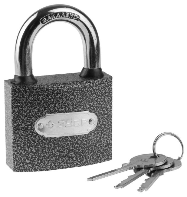 ЗУБР 63 мм, металлический корпус, навесной замок (3712-60) ЗУБР 63 мм, металлический корпус, навесной замок (3712-60)