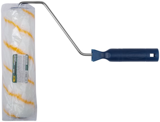 Валик полиакрил/полиэстер/хлопок, с желтой полосой, каркасная система, диам. 40/60 мм; ворс 6мм, 230 мм