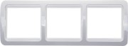 СВЕТОЗАР Гамма, тройная, горизонтальная, цвет белый, накладная панель (SV-54148-W)