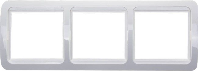 СВЕТОЗАР Гамма, тройная, горизонтальная, цвет белый, накладная панель (SV-54148-W)