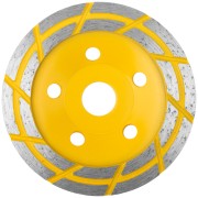 Диск алмазный шлифовальный, посадочный диаметр 22,2 мм, два ряда сегментов 125 мм Диск алмазный шлифовальный, посадочный диаметр 22,2 мм, два ряда сегментов 125 мм