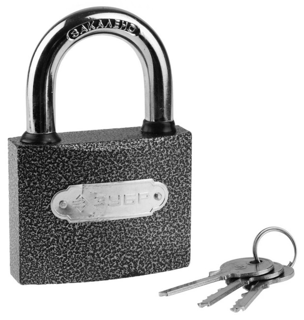 ЗУБР 75 мм, металлический корпус, навесной замок (3712-75) ЗУБР 75 мм, металлический корпус, навесной замок (3712-75)