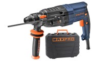 MAX-PRO Перфоратор монтажный 800 Вт; 0-1100 об/мин; 2,8 Дж; 3 режима; Д/Б/М-30/26/13; 3,4 кг; SDS-PLUS; антивибрационная ручка; резиновые вставки; рез