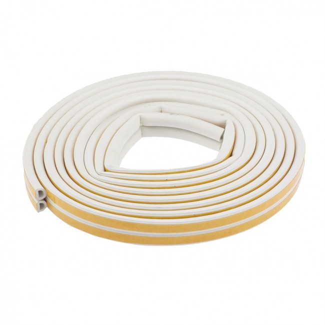 Уплотнитель, 24 м, профиль "D", белый Сибртех Уплотнитель, 24 м, профиль "D", белый Сибртех