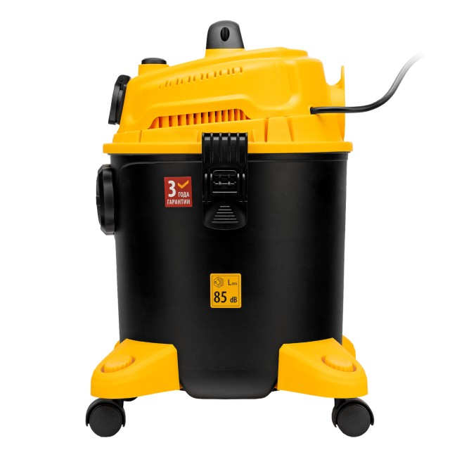 Пылесос строительный LVC20, 1400 Вт, бак 20 л, шланг 3 м, розетка с автосинхр. Denzel