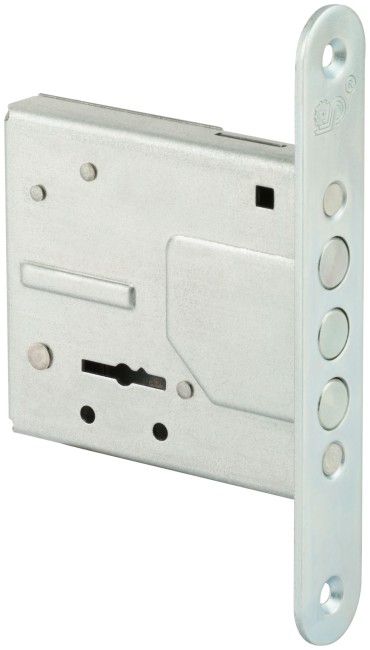 Замок врезной ЗВ8-4С, три круглых ригеля