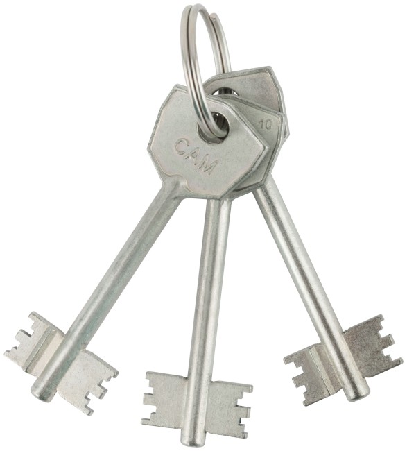 Замок врезной ЗВ8-4С, три круглых ригеля