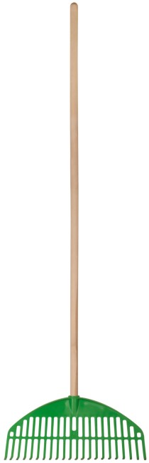 Грабли веерные пластиковые "Оазис", 22 зуба, 440 мм, с деревянным черенком