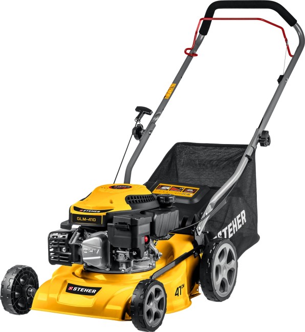 STEHER 410 мм, 3.5 л.с., бензиновая газонокосилка (GLM-410) STEHER 410 мм, 3.5 л.с., бензиновая газонокосилка (GLM-410)