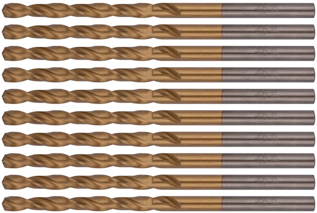 Сверла HSS по металлу, титановое покрытие 3,4 мм (10 шт.)