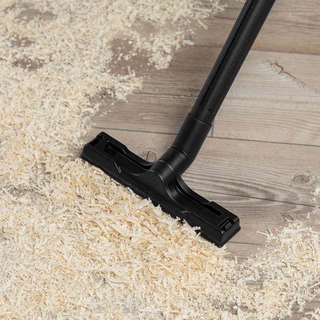 Пылесос строительный LVC30, 1400 Вт, бак 30 л, шланг 3 м, розетка с автосинхр. Denzel