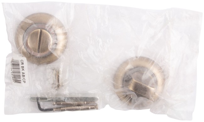 Накладка дверная круглая с заверткой, старая бронза Накладка дверная круглая с заверткой, старая бронза