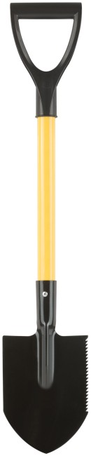 Лопатка туристическая с металлическим черенком и V-ручкой  160х215х760 мм