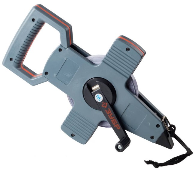 ЗУБР 50 м, геодезическая стальная мерная лента, Профессионал (34181-050) ЗУБР 50 м, геодезическая стальная мерная лента, Профессионал (34181-050)