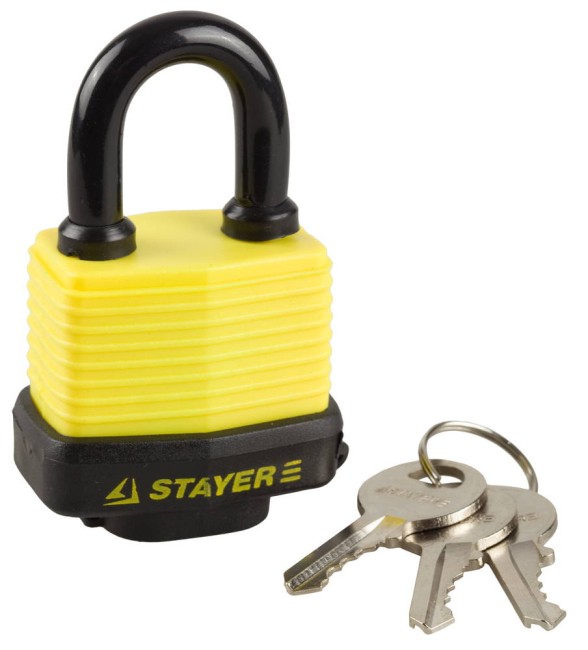 STAYER 50 мм, всепогодный, навесной замок (37140-40) STAYER 50 мм, всепогодный, навесной замок (37140-40)