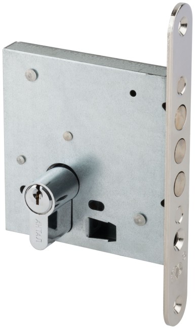 Замок врезной ЗВ1-2, три круглых ригеля