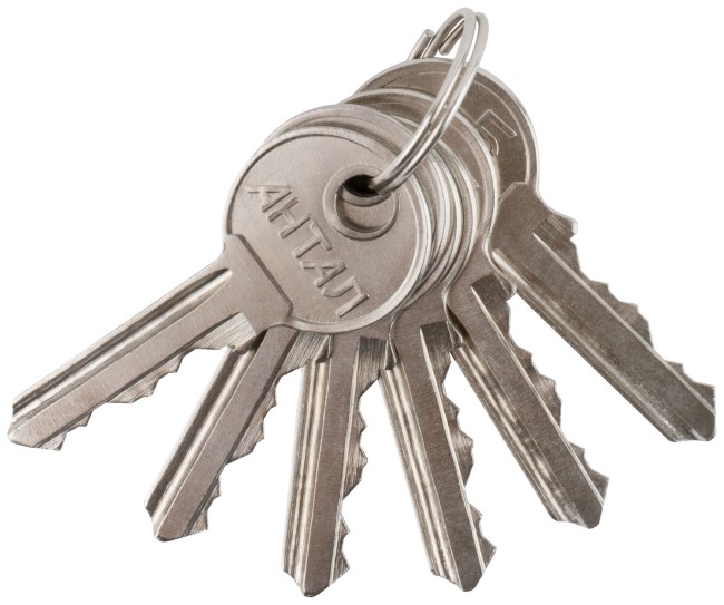 Замок врезной ЗВ1-2, три круглых ригеля