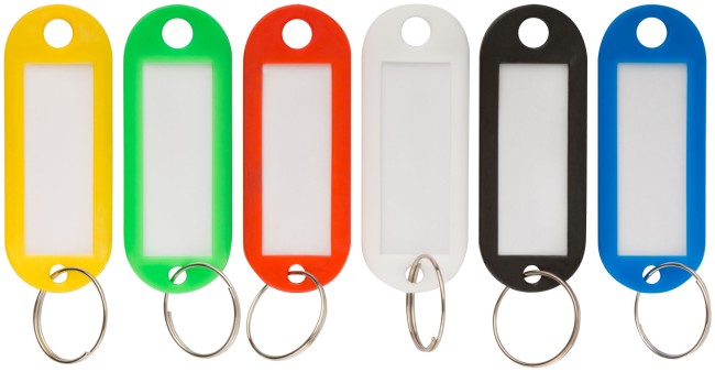 Бирки для ключей, набор 6 шт.