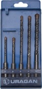 URAGAN 5 шт: 5 х 110, 6 х 110, 6 х 160, 8 х 160, 10 х 160 мм, набор SDS-plus буров (901-25554-H5) URAGAN 5 шт: 5 х 110, 6 х 110, 6 х 160, 8 х 160, 10 х 160 мм, набор SDS-plus буров (901-25554-H5)