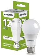 Лампа светодиодная A60 груша 12Вт 230В 4000К E27 | LL-A60-12-230-40-E27-G | GENERICA Лампа светодиодная A60 груша 12Вт 230В 4000К E27 | LL-A60-12-230-40-E27-G | GENERICA