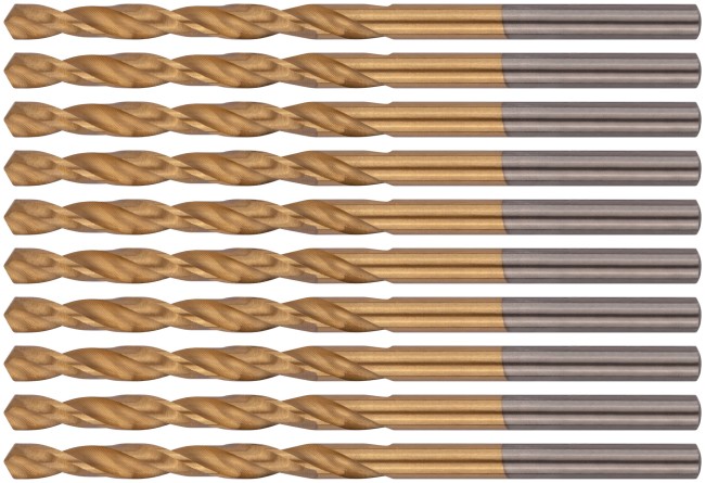 Сверла HSS по металлу, титановое покрытие 3,6 мм (10 шт.) Сверла HSS по металлу, титановое покрытие 3,6 мм (10 шт.)
