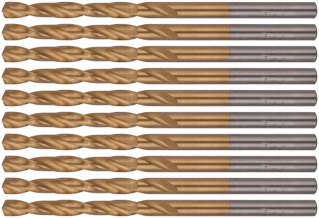 Сверла HSS по металлу, титановое покрытие 3,7 мм (10 шт.)
