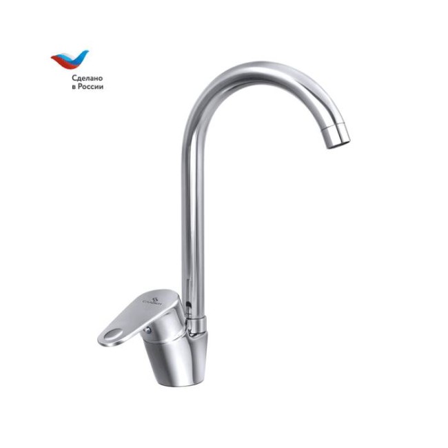Смес/мойка Л-Серия однор выс/изл бок/р гайка Коттедж Славен СЛ-ОД-Л22