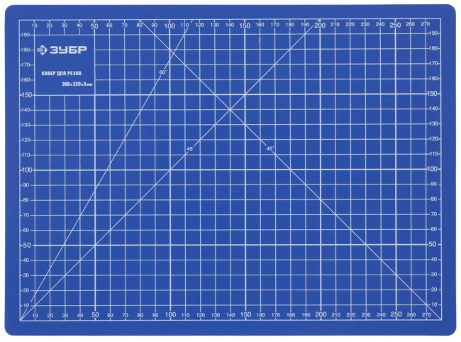 ЗУБР 300х220х3 мм, Непрорезаемый коврик (09903)