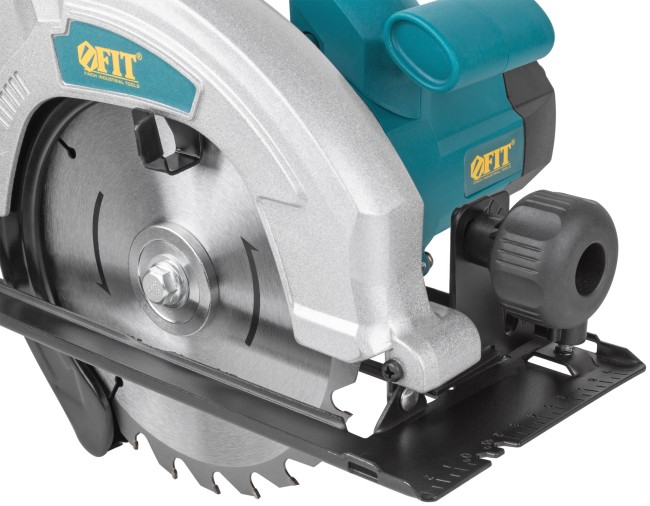 Пила дисковая 1300 Вт; 4500 об/мин; 185/20 мм; жел. опора; рез. накл.; блок шпинд.; коробка