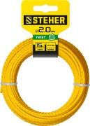 STEHER ВИТОЙ КВАДРАТ, 2.0 мм, 15 м, леска для триммера (75020-2.0) STEHER ВИТОЙ КВАДРАТ, 2.0 мм, 15 м, леска для триммера (75020-2.0)