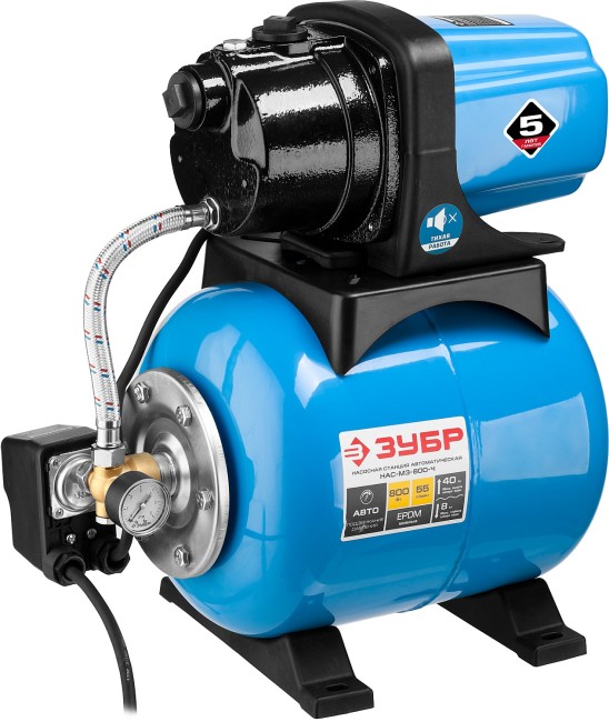 ЗУБР 800 Вт, бак 20 л, автоматическая насосная станция, чугунный корпус (НАС-М3-800-Ч) ЗУБР 800 Вт, бак 20 л, автоматическая насосная станция, чугунный корпус (НАС-М3-800-Ч)