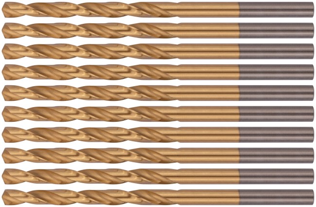 Сверла HSS по металлу, титановое покрытие 3,9 мм (10 шт.)