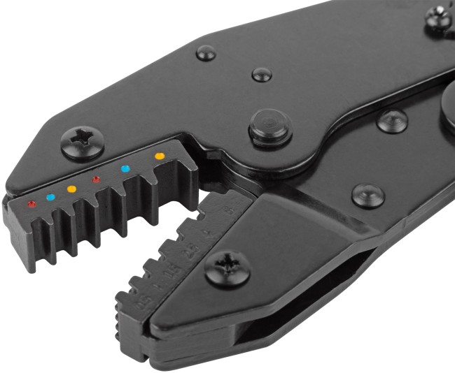 Пресс-клещи (кримпер) для обжима наконечников электропроводов с сечением 0,5-6 мм