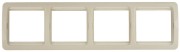СВЕТОЗАР Гамма, четверная, горизонтальная, цвет бежевый, накладная панель (SV-54150-B)